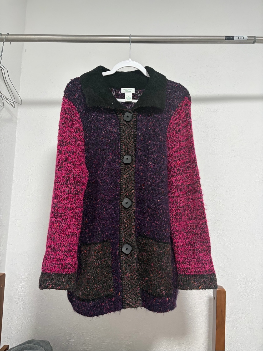 Laura Ashley Button-Up Pink Cardigan